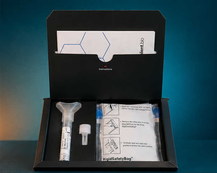 Open Oral Health kit with collection components